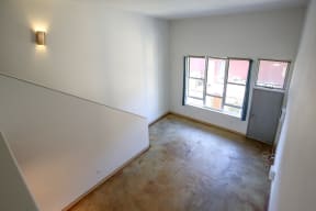 B2 view of living space from loft area