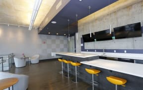 Image of bar in community lounge