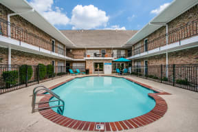Pool View at Bellaire Oaks Apartments, Houston, TX