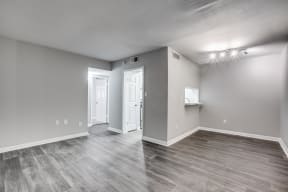 Wood Floor Living Room at Bellaire Oaks Apartments, Houston, Texas