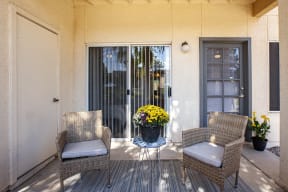 Private patios and balconies offered