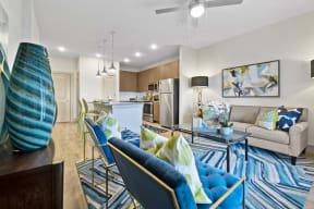 Living Room Interior at McCarty Commons, San Marcos, TX, 78666
