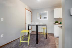 Dining space at Flatwater Apartments in La Vista, NE