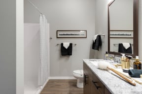 Modern bathroom Nuvelo at Parkside Apartments