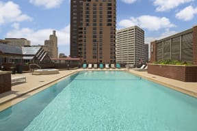 Galtier Towers Apartments in Lowertown, St. Paul, MN Shimmering Rooftop Pool