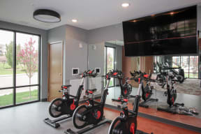 Fitness studio at Nuvelo at Parkside Apartments