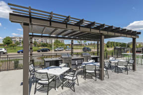 Outdoor Patio with Grilling Stations - Nuvelo at Parkside Apartments