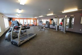Fitness center with weights, treadmills, and exercise bikes