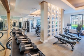 24-Hour Fitness Center with TechnoGym and Peloton On-Demand Bikes