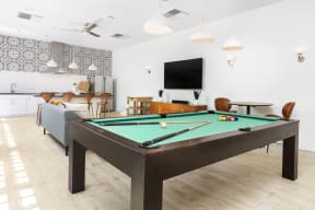 imperial hardware lofts clubhouse with pool table