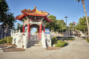 downtown riverside Chinese pavilion