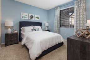 Luxury Two Bedroom Apartments in Rancho Bernardo, San Diego, CA - The Reserve at 4S Ranch - Spacious Bedroom with Plush Carpeting and a Side Window