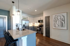 Brea Wendell Falls Model Kitchen and Island