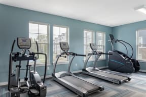 interior fitness center cardio equipment