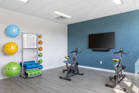 interior clubhouse fitness center yoga and spinroom