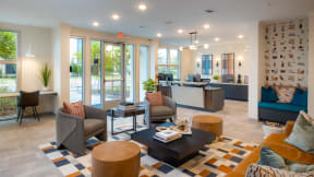 hudson renaissance interior clubhouse leasing office and lounge