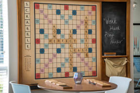 The Ashborough Game Room Scrabble Board