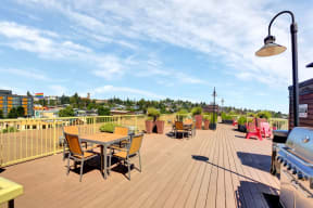rooftop deck at Link + Mural, Seattle
