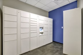 package lockers at Mural Apartments in Seattle, WA 98116