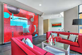 resident lounge at Mural Apartments in Seattle, WA 98116