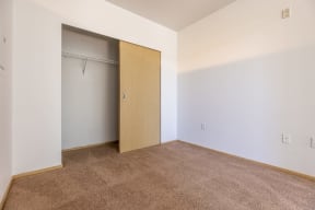 large closet space at Mural Apartments in Seattle, Washington