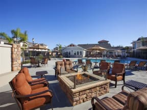 Poolside Cabana With BBQ, at Siena Apartments, California