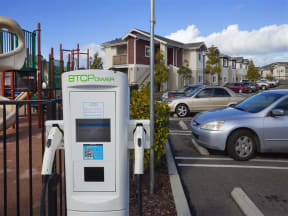 Car charging station, at Siena Apartments, Santa Maria, 93458