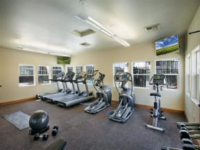 Fitness Center With Modern Equipment, at Siena Apartments, Santa Maria California