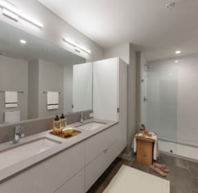 White-Bathroom-Finish at The Sur, Arlington, VA