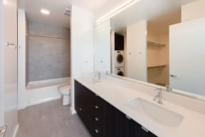 Large Bright Bathroom at 10 Clay Apartments