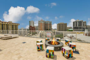 Outdoor Rooftop Fire Pit