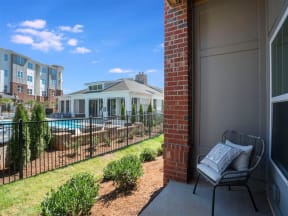 Pointe at Prosperity Village Courtyard Patio With Ample Sitting in Charlotte, North Carolina Apartment Rentals for Rent