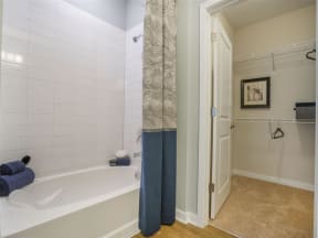 Pointe at Prosperity Village Bathroom With Bathtub in Charlotte, NC Apartments