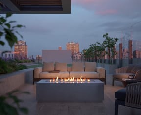 Outdoor Firepit Patio at North+Vine, Chicago