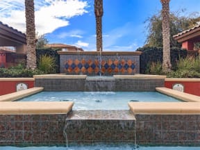 Beautiful Pond With Montecito Pointe Fountain in Las Vegas Apartment Rentals for Rent