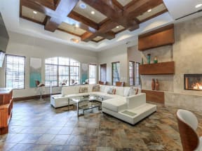 Posh Lounge Area In Montecito Pointe Clubhouse in Las Vegas Apartments for Rent