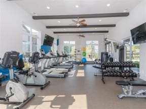 One White Oak Fitness Center with Cardio and Strength Training Machines in Cumming, GA Apartment Homes