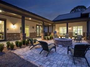 Outdoor One White Oak Courtyards with Fire Pit in Cumming, Georgia Rentals