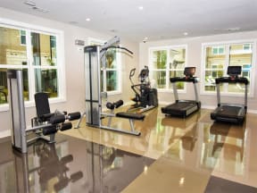 State-Of-The-Art Gym And Spin Studio at Pointe at Lake CrabTree in Apartment Homes in North Carolina