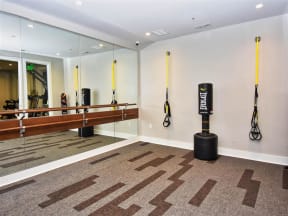 Pointe at Lake CrabTree Fitness Center With Yoga/Stretch Area in Morrisville, NC Apartments for Rent