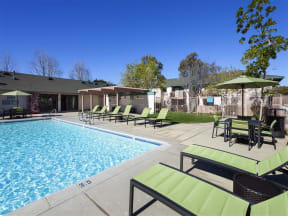Picturesque Pool And Cabana Setting at Knollwood Meadows Apartments, Santa Maria, California