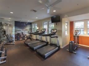 Fitness Facility with Yoga and Strength Training, at Sumida Gardens Apartments, Santa Barbara, CA 93111