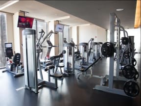 Fitness Center with state of the art equipment at Catalyst, Chicago, IL,60661