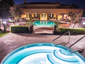 Pool, spa and lounge chairs  l  l Vineyard Gate Apartments in Roseville CA