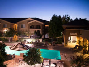 pool and lounge chairs  l Vineyard Gate Apartments in Roseville CA