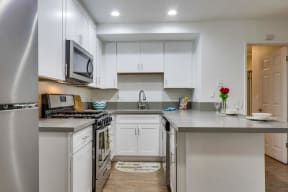 Gorgeous kitchen layout at SpringTree Apartments 