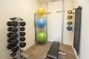 Fitness room  l Metro 510 in Riverside Ca