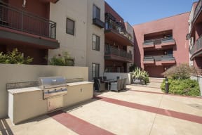 Courtyard are with BBQ l Metro 510 Apartments in Riverside Ca