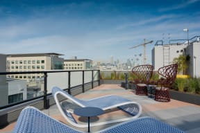 outdoor lounge seating rooftop
