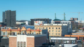 Rooftop view of exterior of buildings